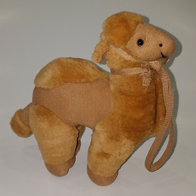 Camel Plush One Hump 9'' Stuffed Animal Toy Brown Halter