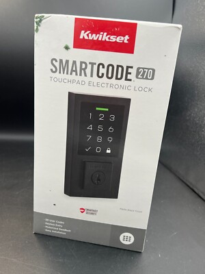 Kwikset  SmartCode 270 Matte Black Touchpad Electronic Lock