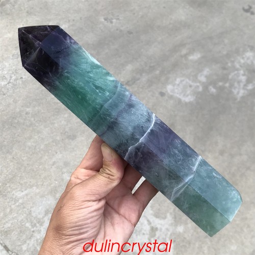 3.54LB Natural Watermelon Fluorite Obelisk quartz crystal wand point Gem XA3676 - Picture 6 of 11
