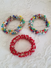 Elegant Hair Ties Elastic Hair Scrunchies Crystal Hair Bands Bead Ponytail