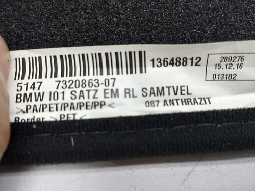 BMW i3 2017 Vorne Innen Fußmatte Teppich 7320863 AMD128077 - Bild 6 von 10