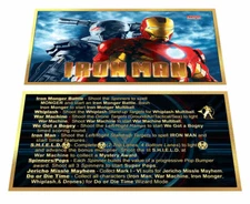 Stern Iron Man Pinball Custom Apron Instruction Cards