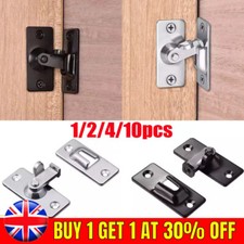 1-10x 90 Degree Stainless Steel Latch Safety Right Angle Lock Catch Door Sliding