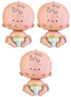 3 x UNISEX 80CM BIG FOIL BALLOON FOR BABY SHOWER CHRISTENING BIRTHDAY PARTY