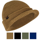 100% Wool Double Layered Visor Jeep Watch Cap Warm Beanie with Brim & Rothco Tag