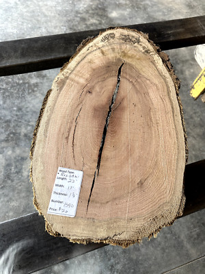 Red Oak Slab #1590, live edge, unfinished, free shipping