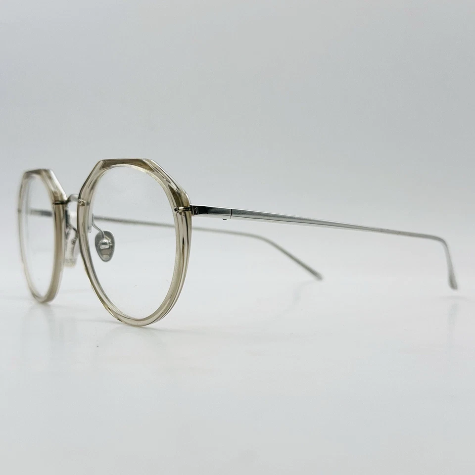 Linda Farrow Gafas Damas Redondas Plateadas Transparentes Titanio Mod. LFL 1052 Foto 3 de 4