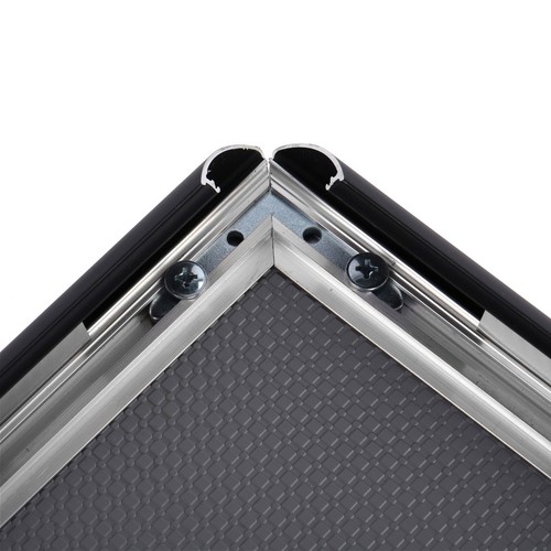 Snap Poster Frame 1" Aluminum Front Loading Wall Mounting 11x17 Inch Black - Picture 6 of 7