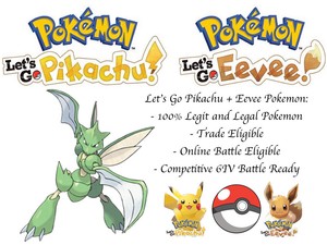 Details About 6iv Scyther Pokemon Lets Go Pikachu Lets Go Eevee Guide Battle Ready Legit