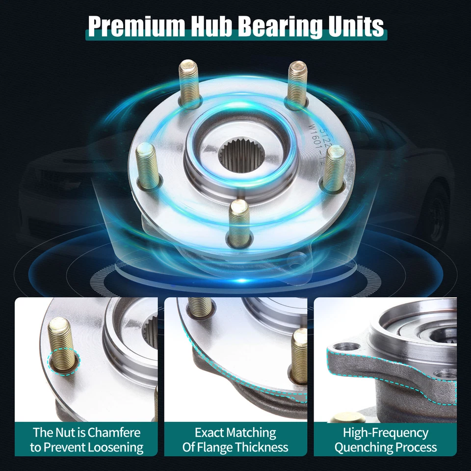 2x Cojinete de rueda trasera AWD y buje para Mitsubishi Endeavor 2004-2011 Foto 4 de 4