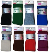 Ladies Cotton Soft Tights In Various Colours. Suitable For School. British Made.