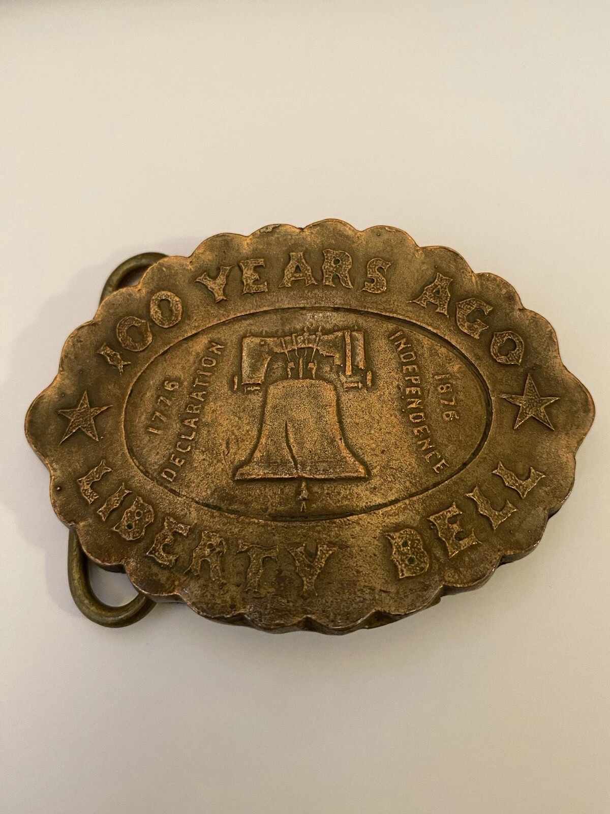 Tiffany & Co. 100 Years Ago Liberty Bell Brass Belt Buckle, Vintage