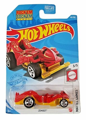 Hot Wheels 2021 Mattel Games 3/5 ZOMBOT Rock Em Sock Em Robots Red Toy 46/250 - Picture 3 of 12