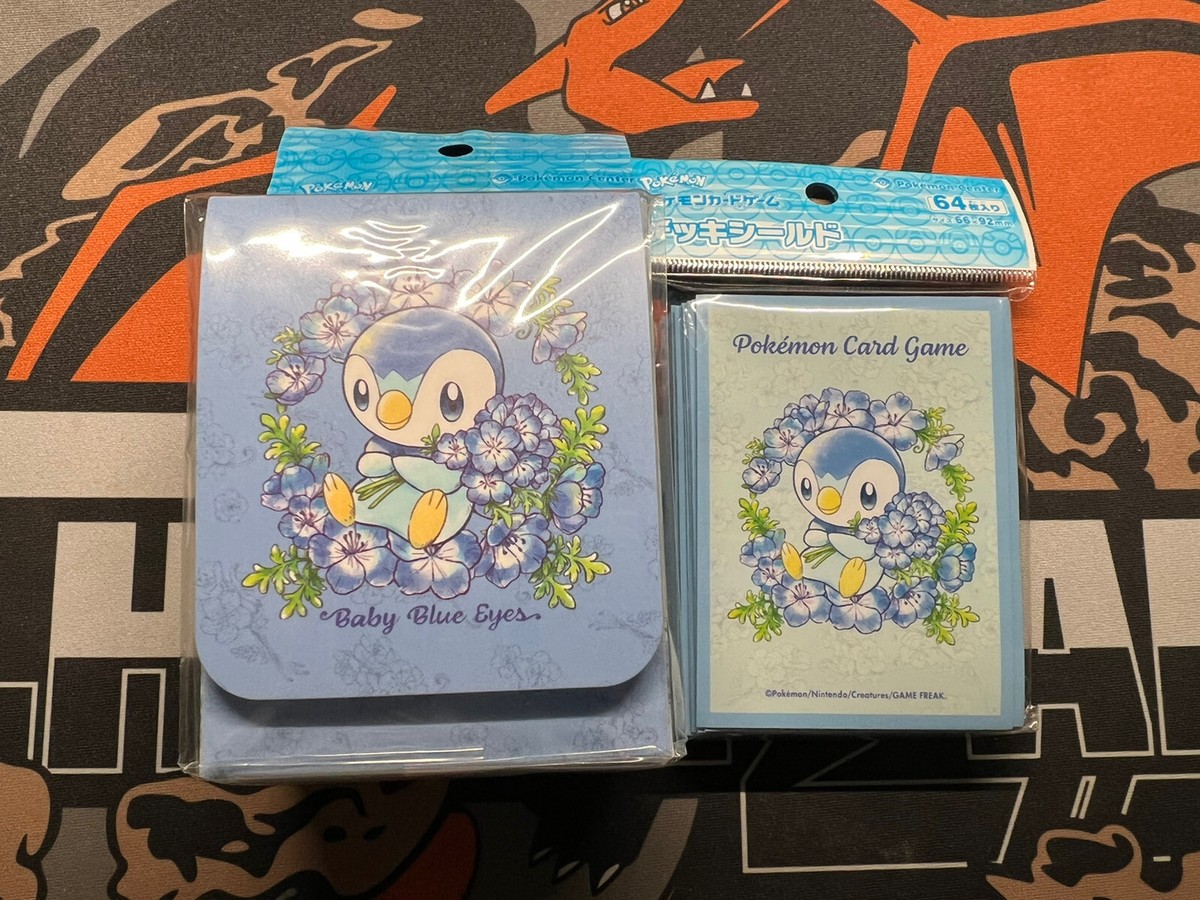 Pokemon Card Game Piplup with Nemophila Flower Deck Case and Sleeves trainer Set Pokemon Card Game Piplup with Nemophila Flower Deck Case and Sleeves trainer Set