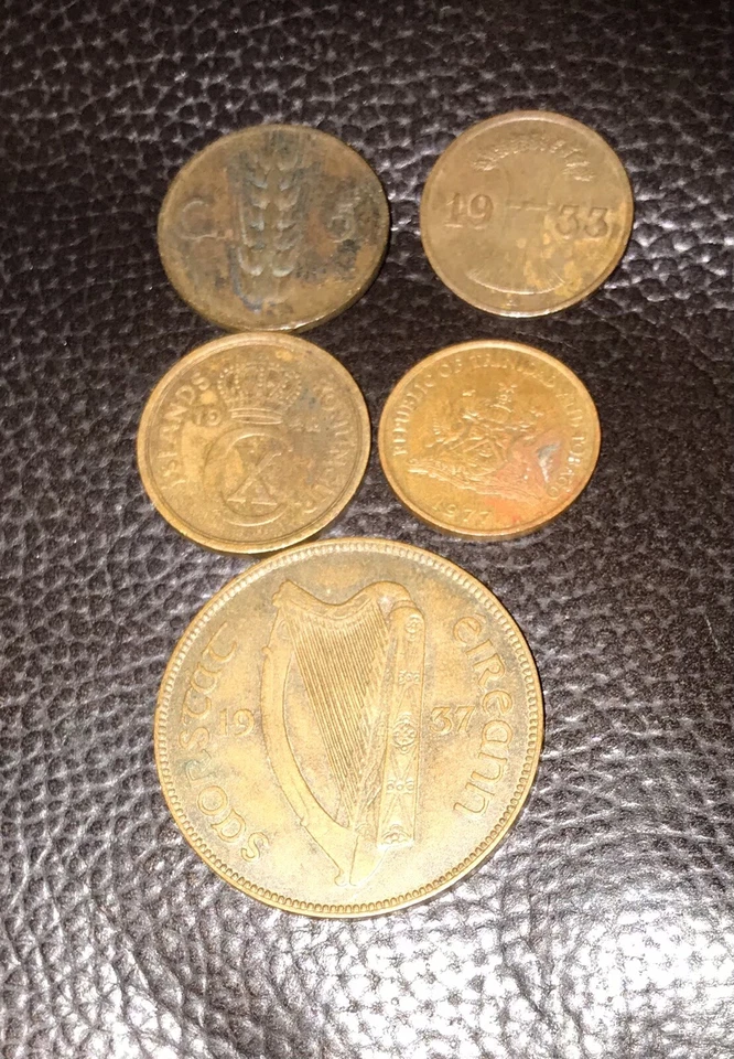 1937 1d Irlanda 1929 C. 5 Itália 1933 Reich 1942 Ilhas Konungur Aurar Trinidad - Imagem 2 de 4