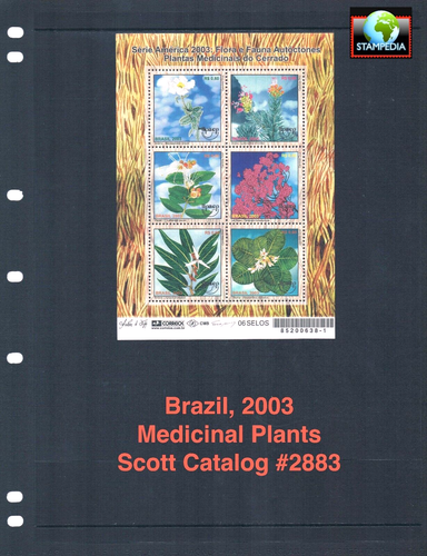 1/2 off $11.50 Scott Value - 2003 BRAZIL Amazon s/s Medicinal Plants MNH NH UMM
