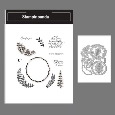 Z6486 ENCIRCLED NATURE Stamps and Cutting Dies DIY Craft Greeting Card NEW