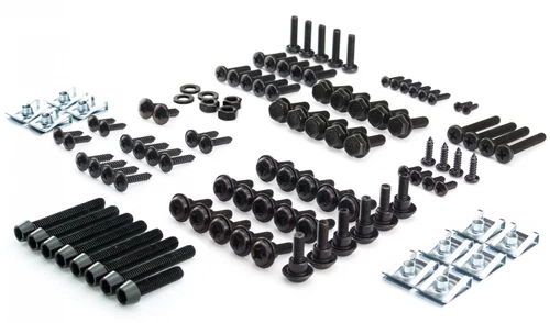 Fairing screws set Peugeot Speedfight 2 clips Vario screws black
