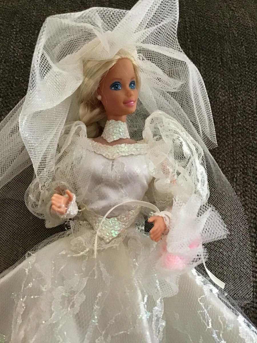 Vintage 1966 Bridal Barbie Bride In Gown With Jewelery *NO SHOES *No Box