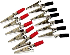 12 pcs  2" Alligator Clip Negative Positive Insulated Mini Electrical Clamp set