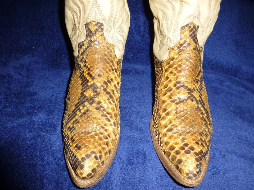 BOTAS DE CUERO/PIEL DE SERPIENTE DAN POST PARA HOMBRE TALLA 9D DEEP V --HAZ UNA OFERTA Foto 2 de 4