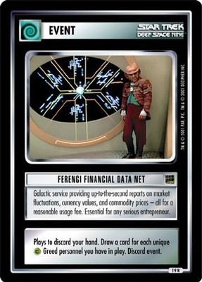 Ferengi Financial Data Net - Holodeck Adventures - Star Trek CCG 1E