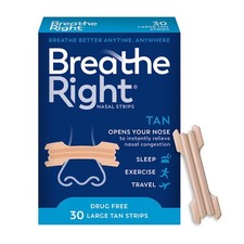 Nasal Strips, Extra Strength Tan Nose Strips, Drug-Free Nasal Congestion Reli...