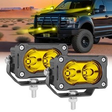 LED Pods, 2Pcs 40W 3 Inch Yellow Spot LED Light Pods Fog Yellow Spot Lights