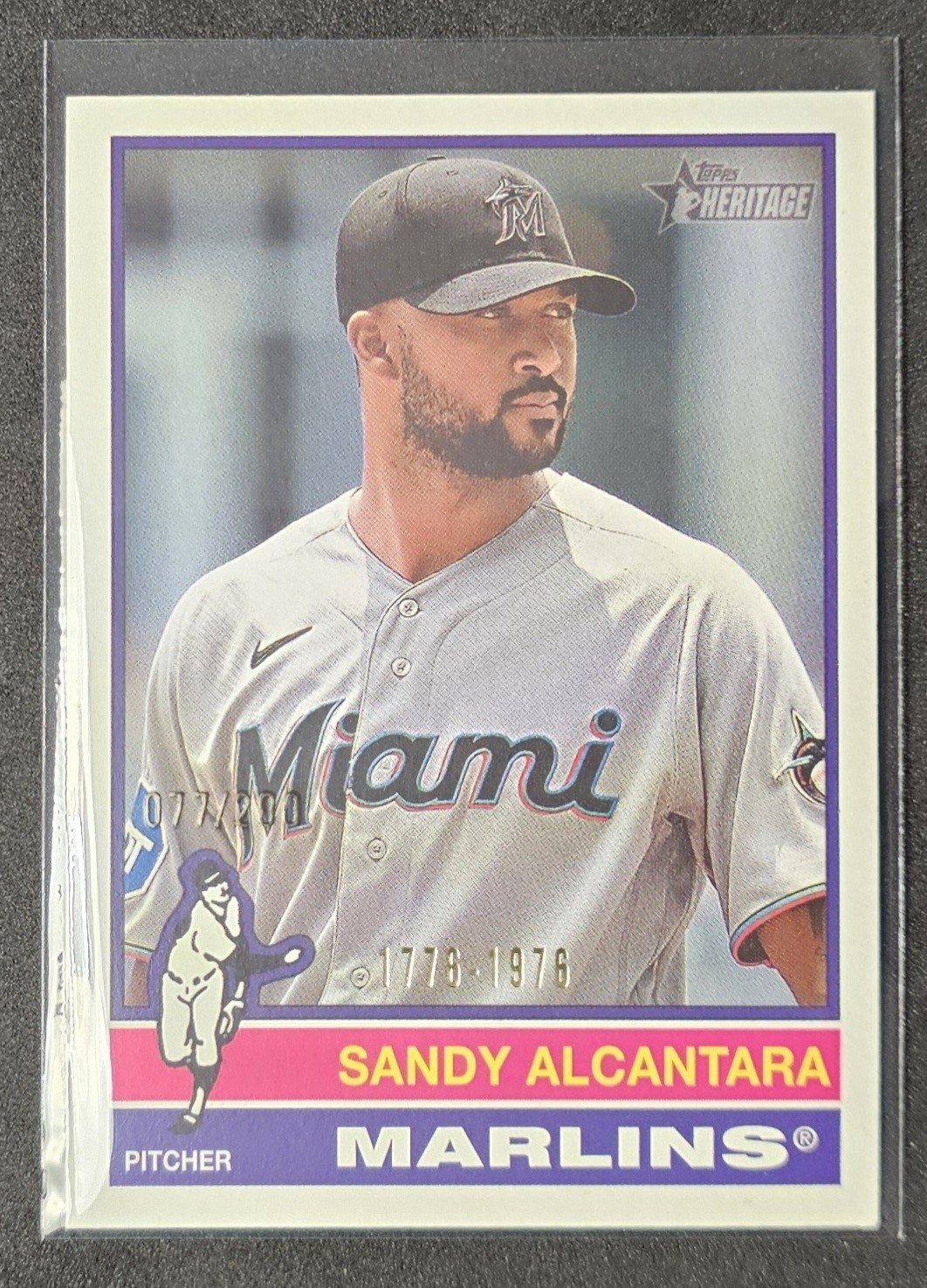 2025 Topps Heritage SANDY ALCANTARA Bicentennial 1776-1976 Parallel #'d 77/200