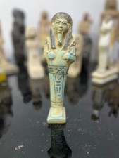 Ancient Egyptian Antiquities:Ushabti Statue with Hieroglyphs, Symbol of Egyptian