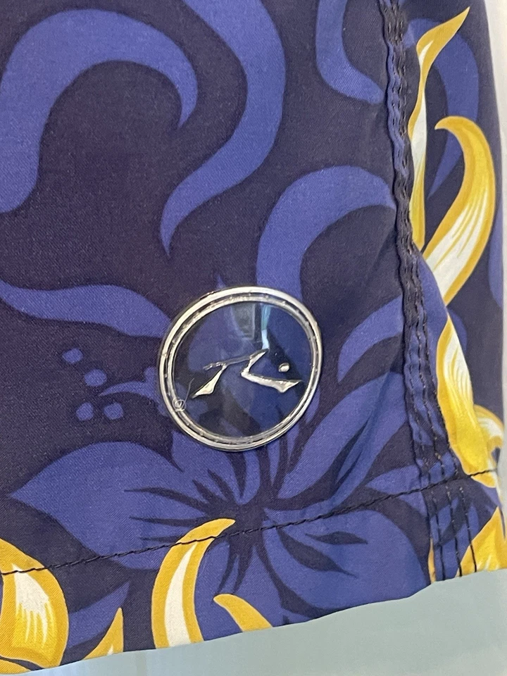 VTG Rusty Hawaiian Board Shorts Floral Swim Surf Trunks Unlined Men’s Size 32 - Image 3 of 4