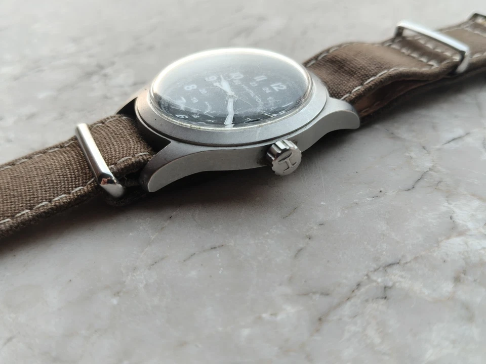 90s HAMILTON KHAKI QUARTZ H684810 VINTAGE WATCH UHREN OROLOGIO STEEL 38mm - Immagine 4 di 4