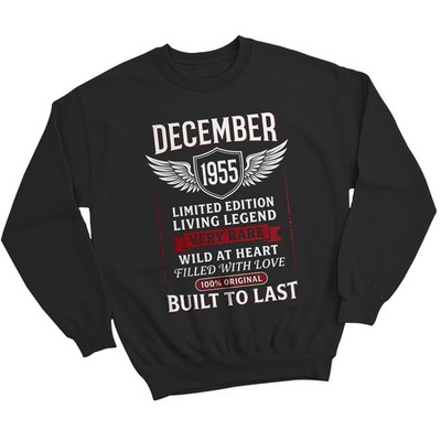 Legend Born In December Unisex Sweatshirts 1955 Vintage 71. Geburtstag Pullover