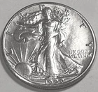 1929 D Walking Liberty Half Dollar  BU + RARE DATE J2268