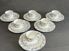 6x Villeroy Boch Mariposa Porzellan Kaffee Gedeck Tasse Untertasse Teller #LR