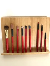 Goat hair Smudge Concealer Eyeliner eyeshadow Holiday Red makeup Brush set 9pcs 