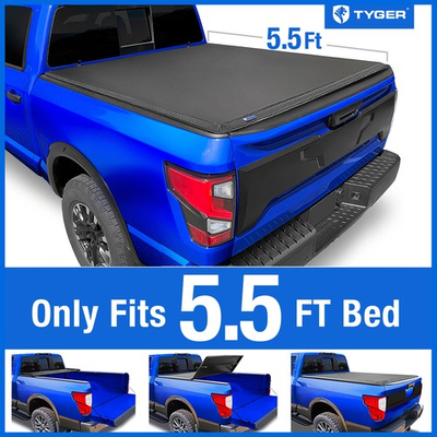#ad TYGER T3 Soft Tri fold Tonneau Cover for 2017 2024 Nissan Titan 5.5#x27; Bed $239.00