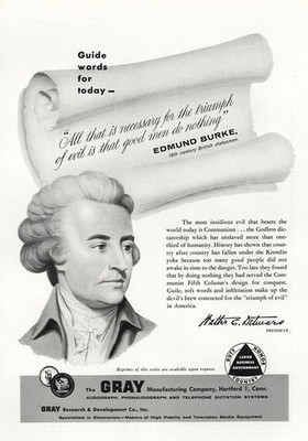 1956 Gray Manufacturing: Edmund Burke Vintage Print Ad