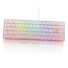 Womier 60% Keyboard Gaming Pink  Wired Creamy Mechanical Keyboard