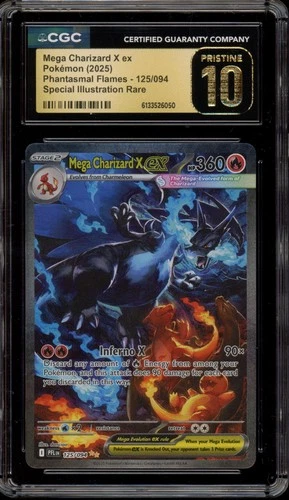 Pokemon Mega Charizard X ex Phantasmal Flames SIR #125 CGC 10 Pristine