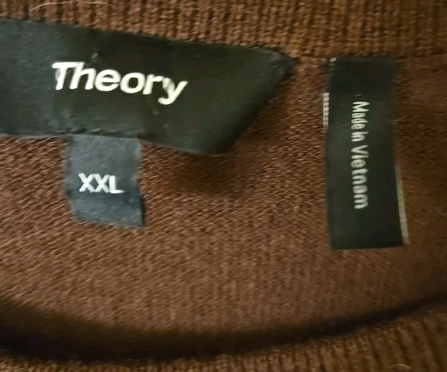 Suéter Theory Para Hombre 2XL Cuello Redondo Granate Mezcla Lana Merino Foto 4 de 4