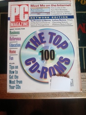 PC Magazine JUN 27, 1995 Vol. 14 No. 12 Back Issue COMPUTER - TOP 100 CD-ROMs