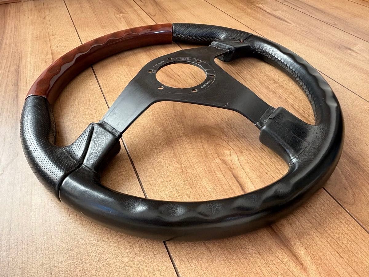 NARDI Z5 Wood Leather Steering Wheel 360mm Black JDM NA NB R32 S13