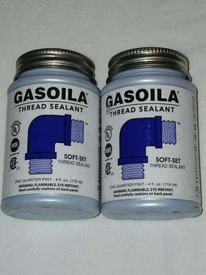 GASOILA SS04 Soft Set Thread Sealant wPTFE LIQUID BLUE GREEN 7030679 1/4 pint 