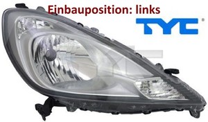 Hauptscheinwerfer TYC 20-12932-15-9 für HONDA JAZZ 3 GG1 HYBRID GP1 GE6 GG3 GG6