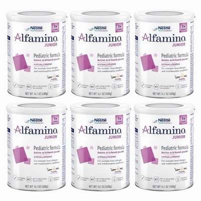 6 Cans Nestle A-lfamino Junior Jr 14.1 Oz Unflavored Alfamin O Alfamin0 Ex 11/26