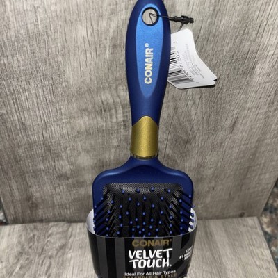 Velvet Touch Paddle Cushion hair brush - Detangling hairbrush - curly- Colors Va