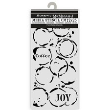 Stamperia - Thick Stencils for Scrapbooks, Albums, 12x25cm, black / white