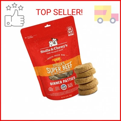 Stella & Chewy's Freeze-Dried Raw Dinner Patties - Beef Recipe - High Protein Gr