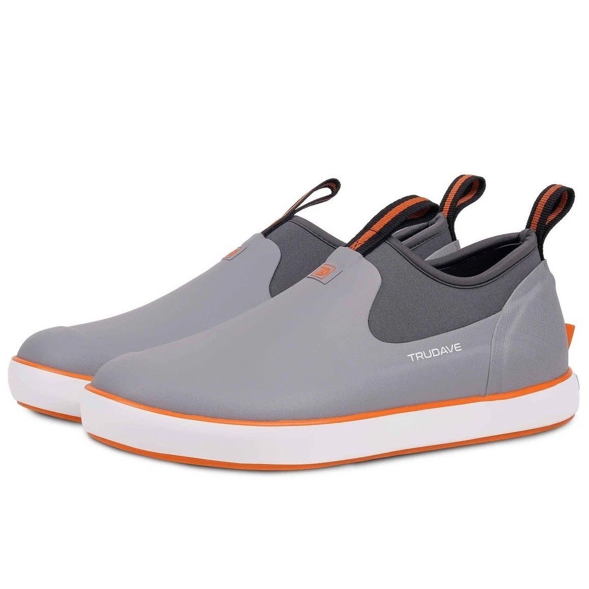 Trudave Mens NeopreneTrek Waterproof Fishing Ankle Deck Boots Grey Orange Sz 12